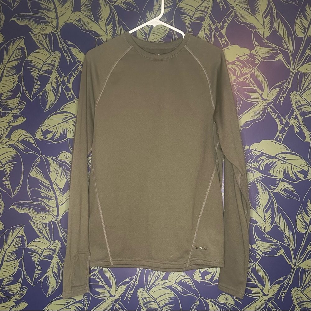 Terramar Wilder Collection 2.0 mid-weight thermal shirt in dark olive green